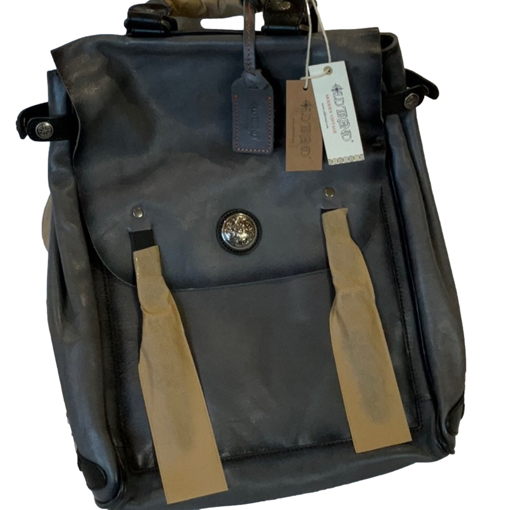 Vintage Leather Backpack in Black